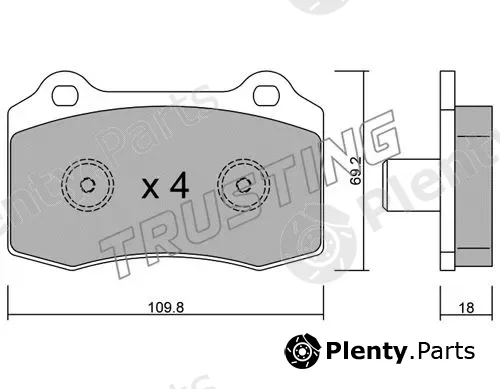 Trusting 260.5 — Brake Pad Set, disc brake