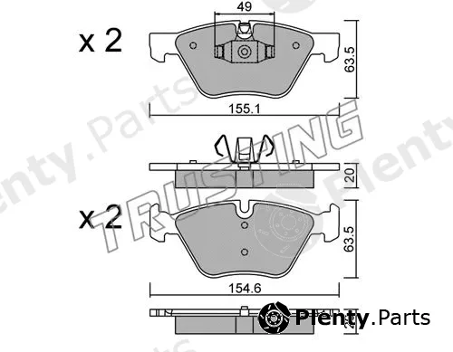 Trusting 573.5 — Brake Pad Set, disc brake