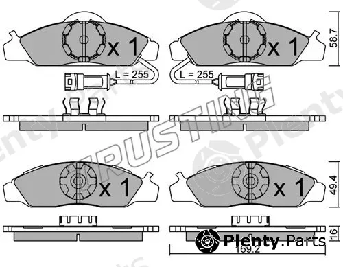 Trusting 377.0 — Brake Pad Set, disc brake