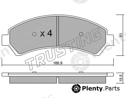 Trusting 737.0 — Brake Pad Set, disc brake