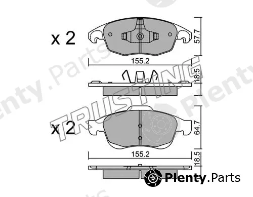 Trusting 816.0 — Brake Pad Set, disc brake