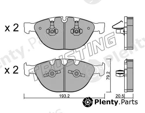 Trusting 788.0 — Brake Pad Set, disc brake