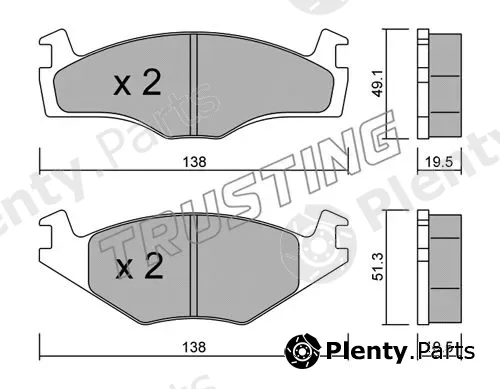 Trusting 047.1 — Brake Pad Set, disc brake