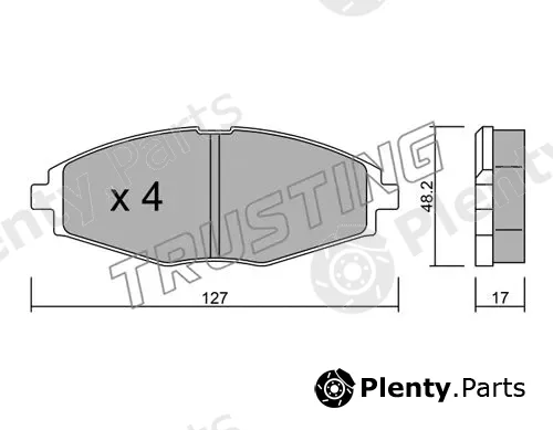 Trusting 302.0 — Brake Pad Set, disc brake