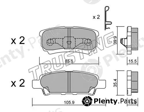 Trusting 753.0 — Brake Pad Set, disc brake