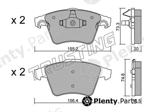 Trusting 568.3 — Brake Pad Set, disc brake