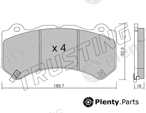 Trusting 1182.0 — Brake Pad Set, disc brake