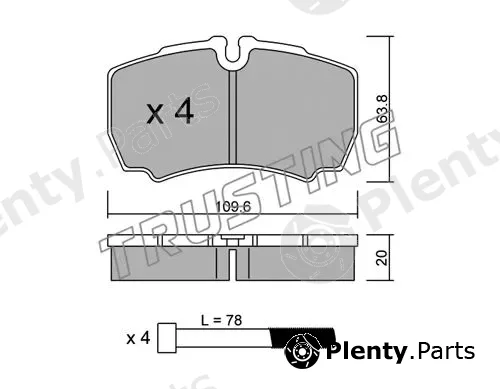 Trusting 620.0 — Brake Pad Set, disc brake