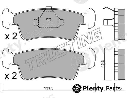Trusting 435.0 — Brake Pad Set, disc brake
