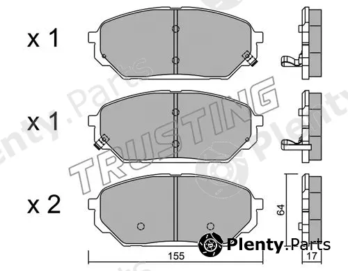 Trusting 1015.0 — Brake Pad Set, disc brake