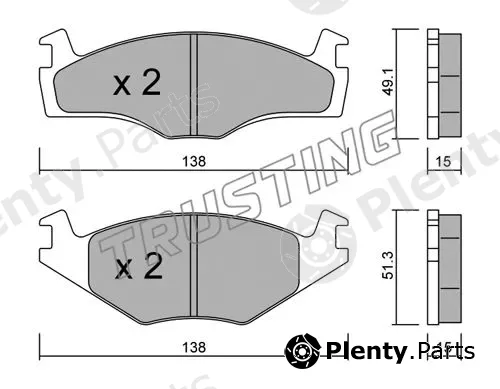 Trusting 047.0 — Brake Pad Set, disc brake