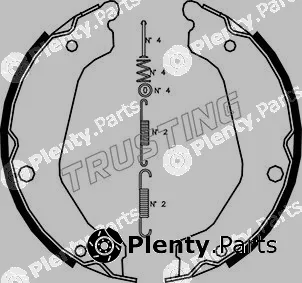 Trusting 046.219K — Brake Shoe Set, parking brake