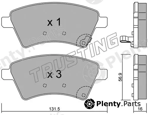 Trusting 718.0 — Brake Pad Set, disc brake
