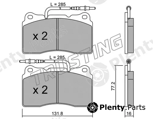 Trusting 297.2 — Brake Pad Set, disc brake