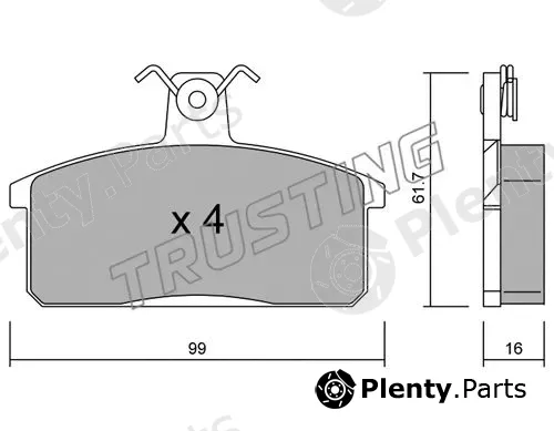 Trusting 028.0 — Brake Pad Set, disc brake