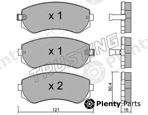 Trusting 313.0 — Brake Pad Set, disc brake