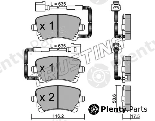 Trusting 570.1 — Brake Pad Set, disc brake