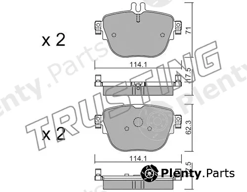Trusting 1137.0 — Brake Pad Set, disc brake