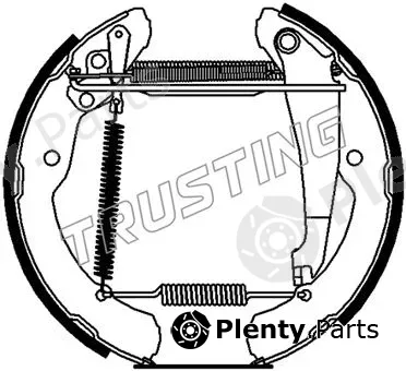Trusting 6504 — Brake Shoe Set Kit premounted