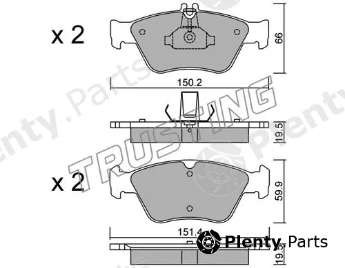 Trusting 228.0 — Brake Pad Set, disc brake