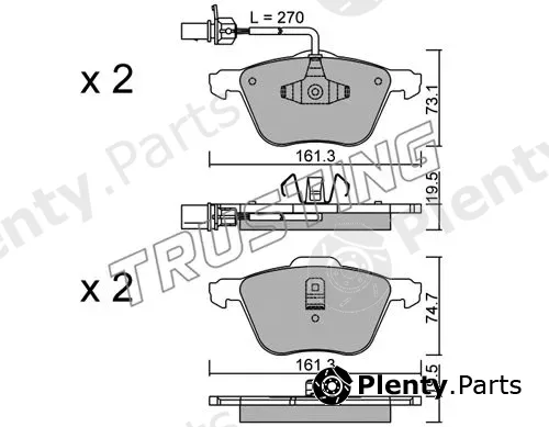 Trusting 567.0 — Brake Pad Set, disc brake