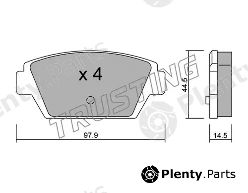 Trusting 235.0 — Brake Pad Set, disc brake