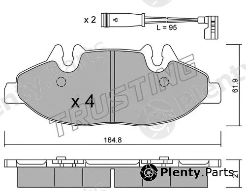 Trusting 591.0W — Brake Pad Set, disc brake
