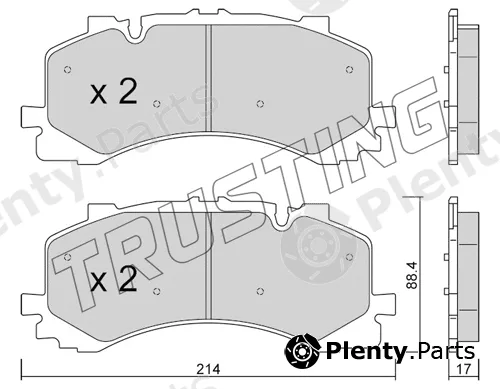 Trusting 1252.0 — Brake Pad Set, disc brake
