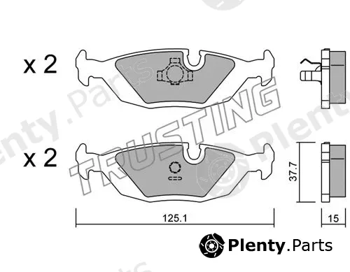 Trusting 072.0 — Brake Pad Set, disc brake