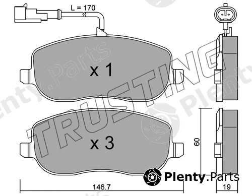 Trusting 546.1 — Brake Pad Set, disc brake