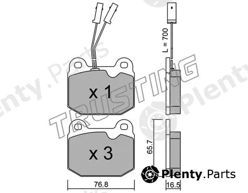 Trusting 015.0 — Brake Pad Set, disc brake