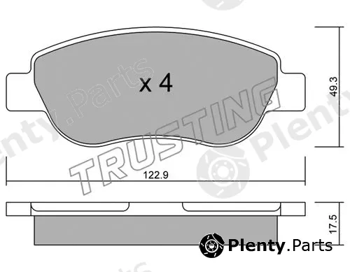 Trusting 797.0 — Brake Pad Set, disc brake