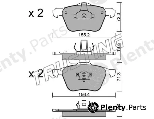 Trusting 850.0 — Brake Pad Set, disc brake