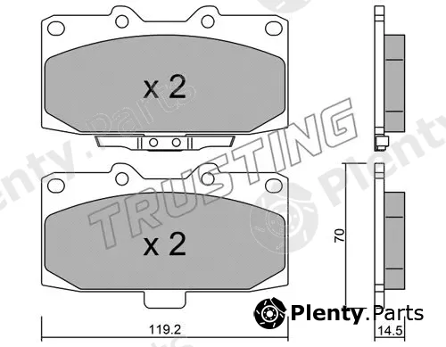 Trusting 428.0 — Brake Pad Set, disc brake
