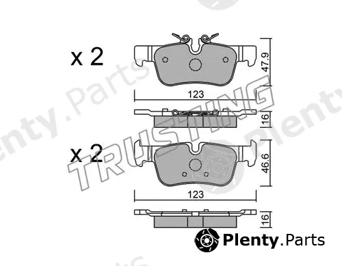Trusting 1062.0 — Brake Pad Set, disc brake