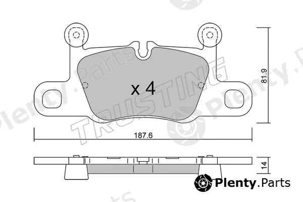 Trusting 1258.1 — Brake Pad Set, disc brake