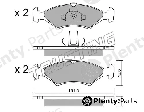 Trusting 095.0 — Brake Pad Set, disc brake