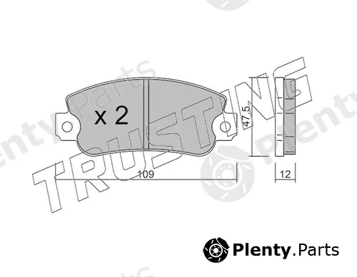Trusting 1405.0 — Brake Pad Set, disc brake