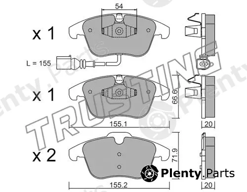 Trusting 691.1 — Brake Pad Set, disc brake