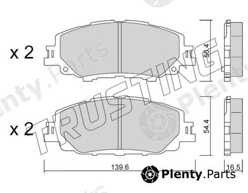 Trusting 1235.0 — Brake Pad Set, disc brake