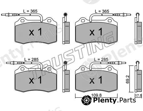 Trusting 260.1 — Brake Pad Set, disc brake