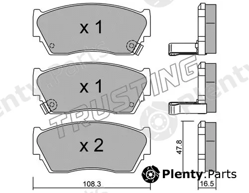 Trusting 255.1 — Brake Pad Set, disc brake