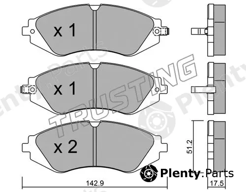 Trusting 303.0 — Brake Pad Set, disc brake
