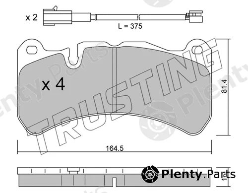 Trusting 1201.1 — Brake Pad Set, disc brake