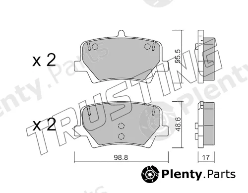 Trusting 1187.0 — Brake Pad Set, disc brake