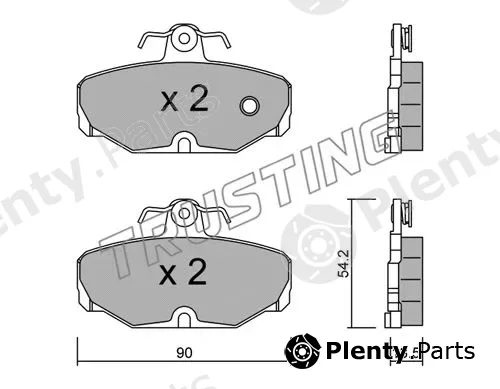 Trusting 097.0 — Brake Pad Set, disc brake