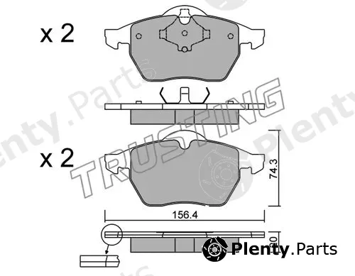 Trusting 188.2 — Brake Pad Set, disc brake