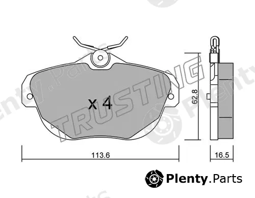Trusting 873.0 — Brake Pad Set, disc brake