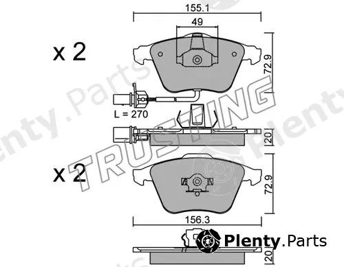 Trusting 565.1 — Brake Pad Set, disc brake