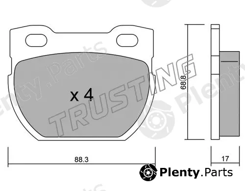 Trusting 363.1 — Brake Pad Set, disc brake